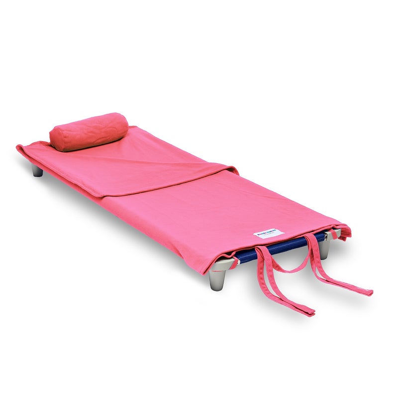 ROLLEE POLLEE Northwest Rollee Pollee Nap Sac Roll-Up Toddler Blanket with Attached Pillow - Soft Fleece Preschool Nap Mat for Daycare or Travel - Machine Washable - Pink - Image 1